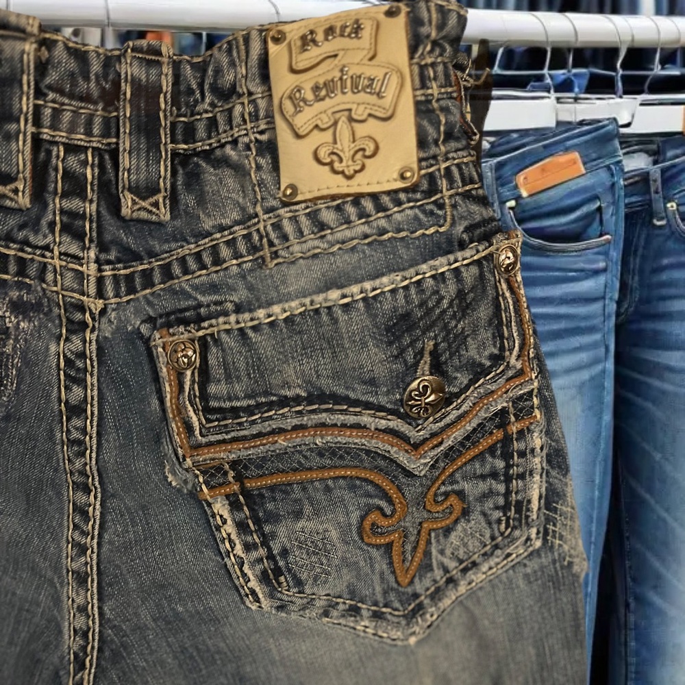 Men’s rock revival jeans